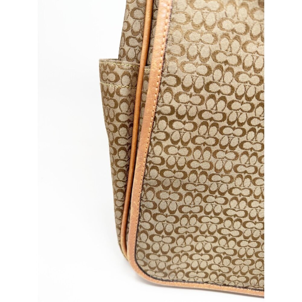 Coach Vintage Y2K Hudson Commuter Messenger Bag F77004 Jacquard‎ Brown Tan - Picture 9 of 9